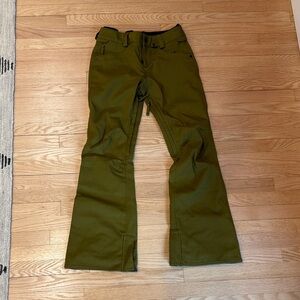 Volcom Olive Green Ski Snowboard Softshell Pants